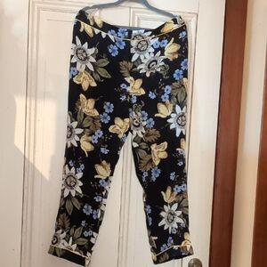 ERDEM Black Floral Trousers
